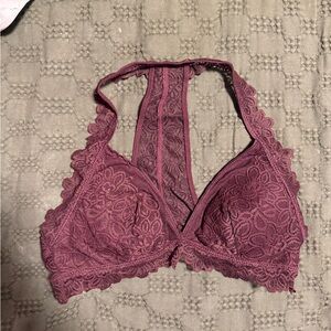 Aerie Lace Bralette in Dark Maroon